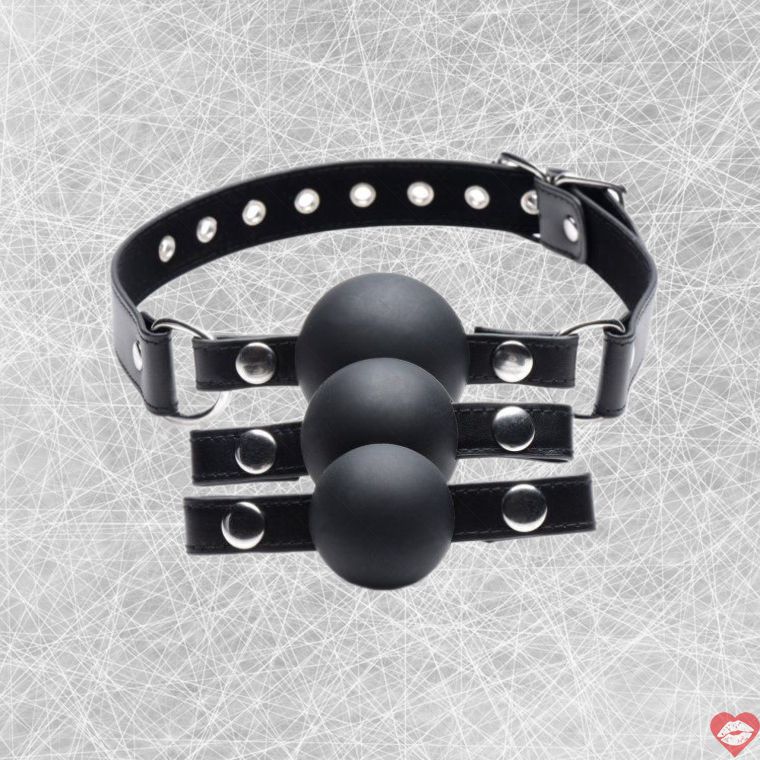 Gag Silicone Strict Đen Dễ Tháo Kích Thích Mạnh 