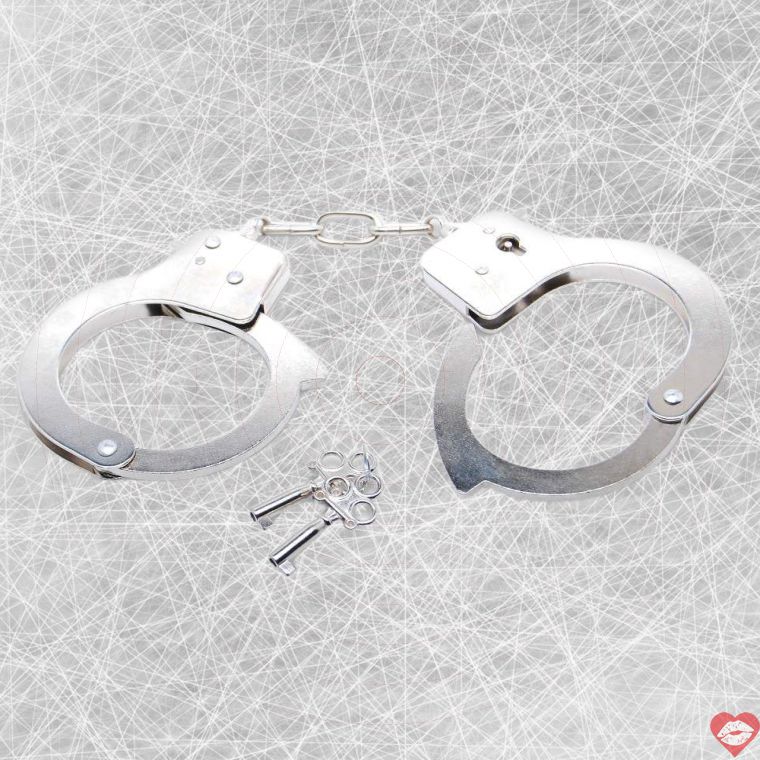 Fetish Fantasy Còng Tay Bạc Kim Loại Chắc Đam Mê 