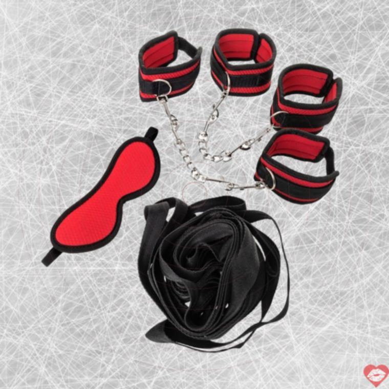 Bộ Trói BDSM Anonymo Đen Đỏ Chặt Hút Hồn Quyến Rũ 