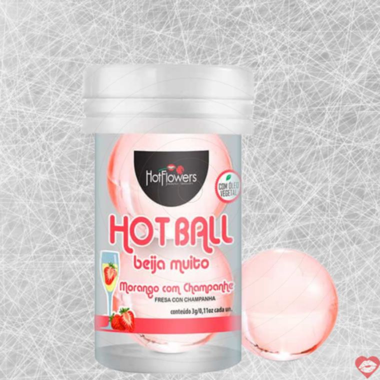 Lubri Hot Ball Dâu Sâm-Panh Dầu 3g x2 Quyến Rũ