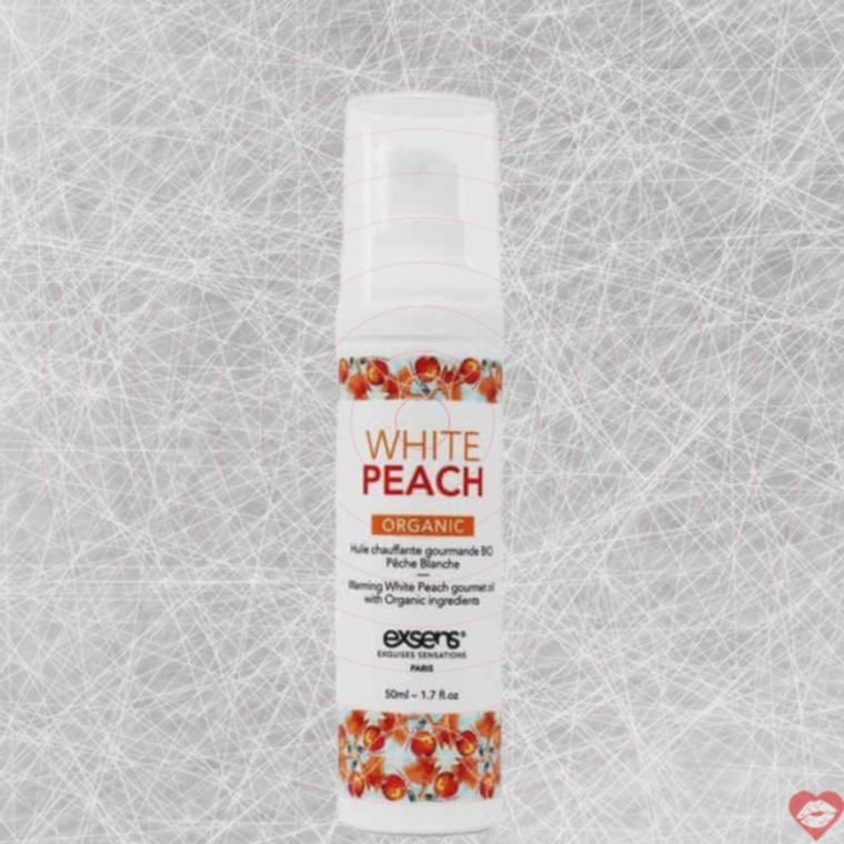 Gel massage nóng Exsens Gourmet đào trắng 50ml hữu cơ