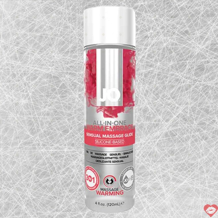 Lubrikan JO Warming silicone 120ml massage nóng bỏng lâu dài