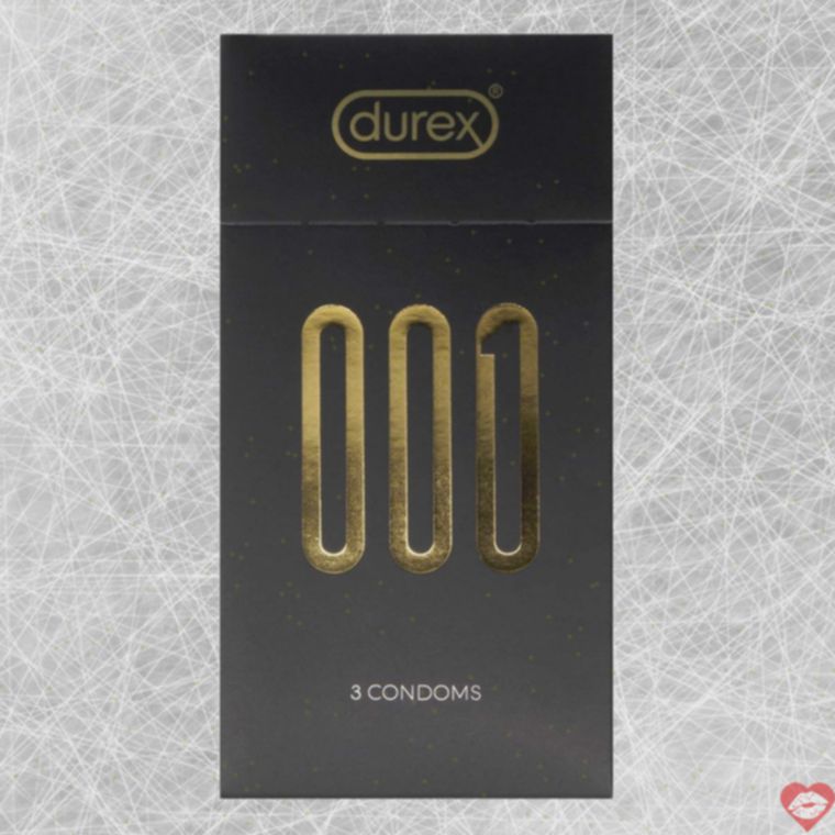 Bao Cao Su Durex 001 PU 3pcs Mỏng Cảm Nhạy Tuyệt Vời 