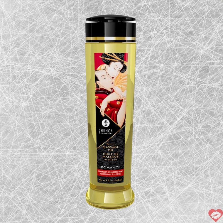 Dầu massage Shunga hữu cơ dâu tây sủi bọt 240ml