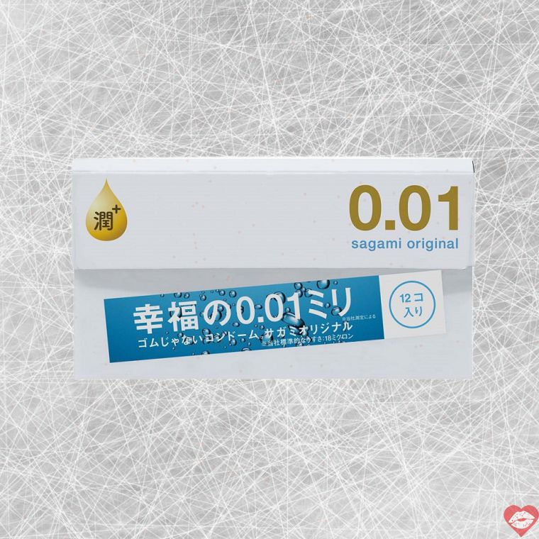 Sagami 0.01 Siêu Mỏng Bôi Trơn 12pcs Nhật Bản