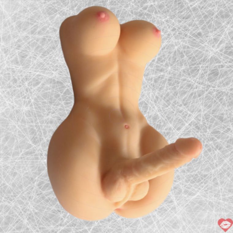 Torso Shemale Trắng 5.8kg Cu Ngực Mềm Đa Năng 
