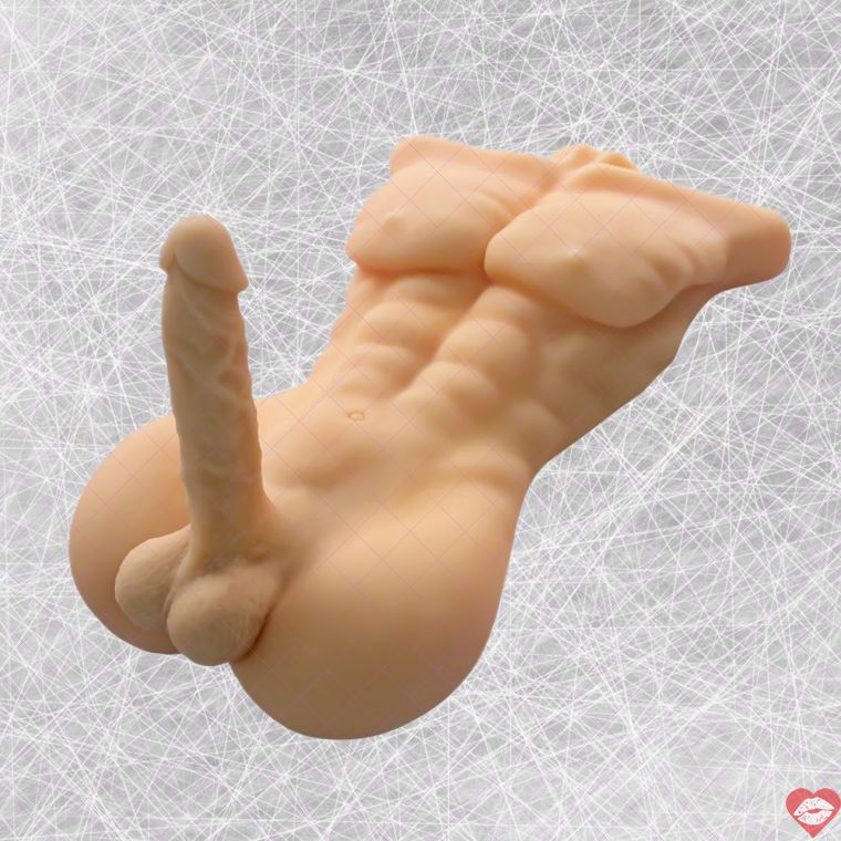 Torso Doll Trắng 7kg 53cm Dương Vật Siêu Thực 