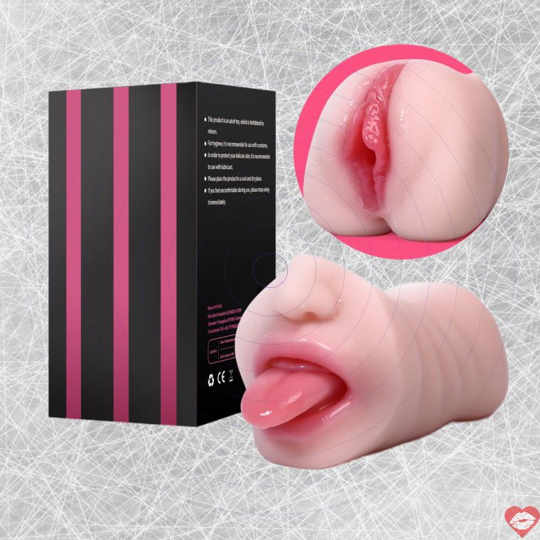 Pocket Pussy Mouth torso búp bê mini giấu kín dual channel