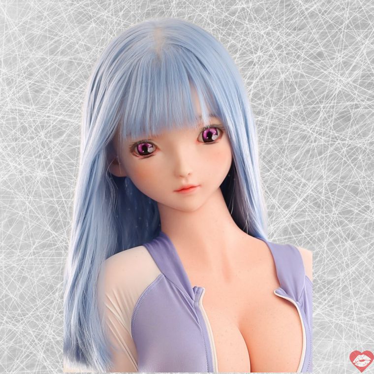 Eiko Blue Hair Anime Tits Khủng Doll 160cm Siêu Mềm