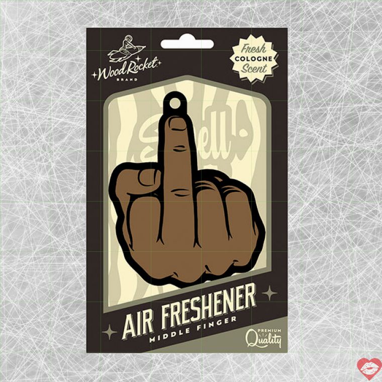 Wood Rocket Middle Finger nâu xịt khuếch tán cá tính 