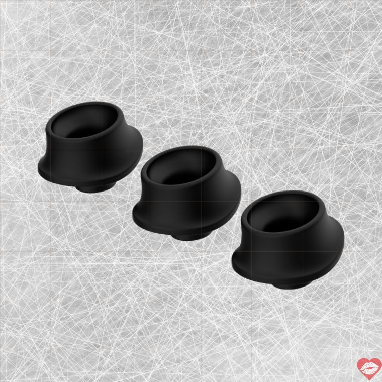 Womanizer Đầu Silicon L 3 Cái Đen Thay Thế Dài Hạn