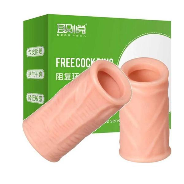 Bao cao su đôn dên khúc giữa silicon siêu mềm tăng kích thước kéo dài thời gian Combo 2 chiếc 