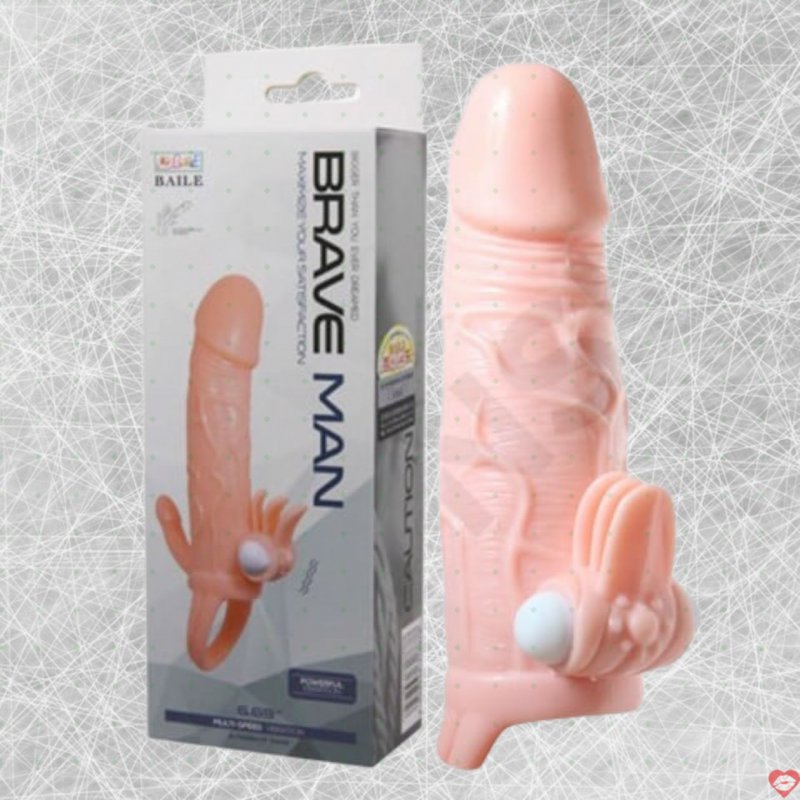 Bao cao su đôn dên Baile Braveman 14.5cm rung điểm G siêu kích thích 