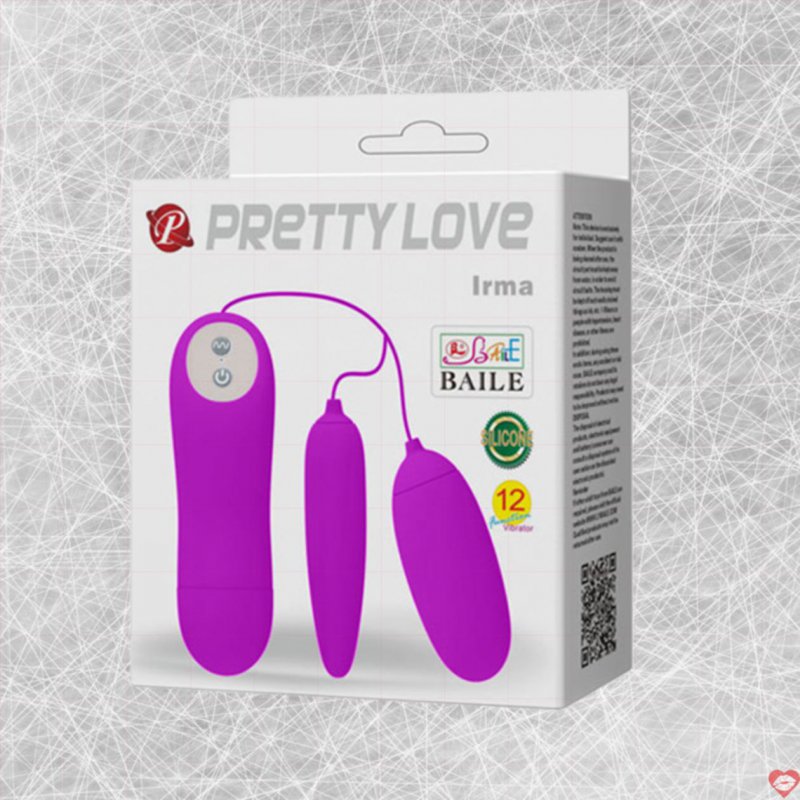 Trứng rung 2 đầu 12 chế độ chuẩn y tế tăng khoái cảm Pretty Love Irma 