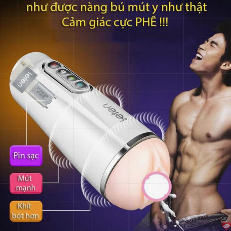 Âm đạo giả LETEN cao cấp tự động co bóp khít bóp cảm giác thật 