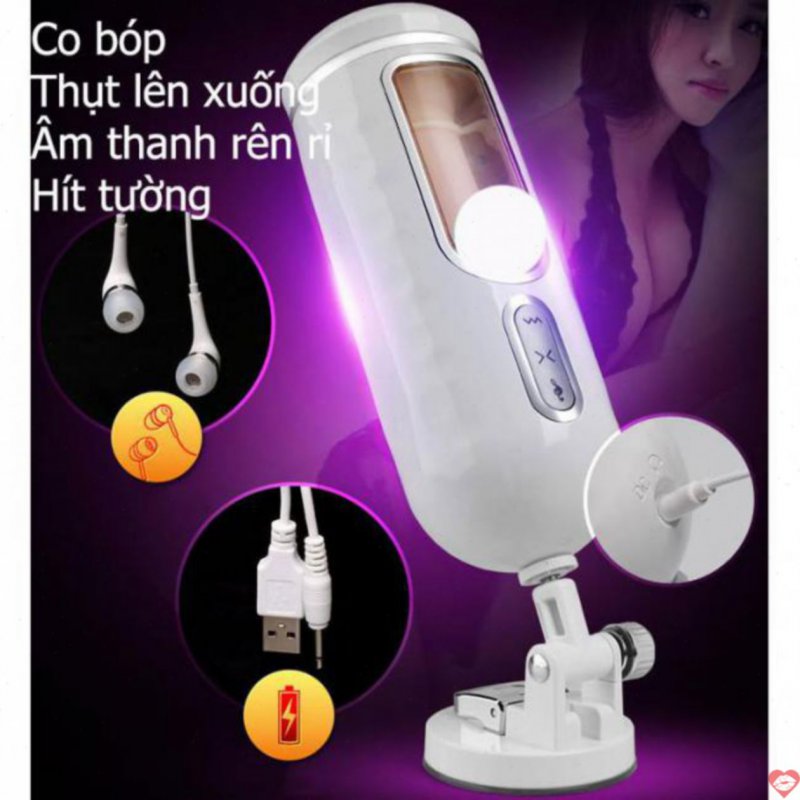 Âm đạo giả tự động cao cấp đa năng 4 chức năng rung co bóp thụt 
