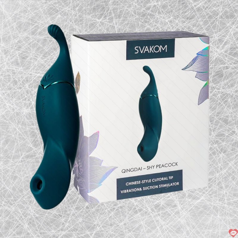 Máy massage Svakom Qingdai Shy Peacock 2 đầu rung hút tăng khoái cảm điểm G 