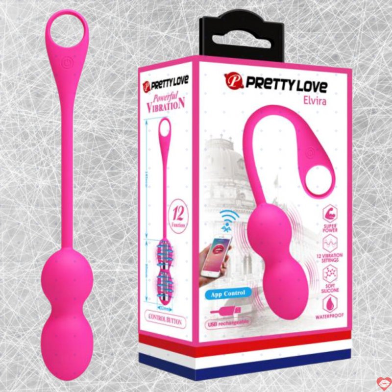Trứng rung PrettyLove Elvira bluetooth điều khiển app cao cấp 