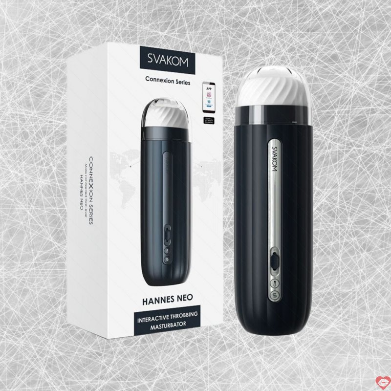 Âm đạo giả Svakom Hannes Neo co bóp sưởi ấm app điều khiển tiện lợi 