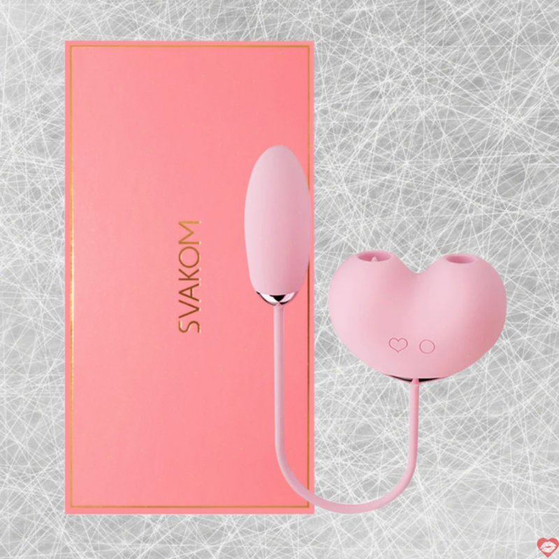Máy bú mút 2 đầu Svakom Peach Dolphin trứng rung kích thích 