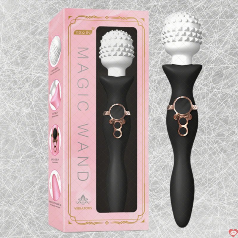 Chày rung 2 đầu Yeain gai silicone trơn mượt pin sạc cao cấp 