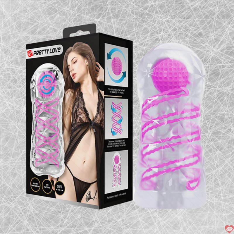 Cốc thủ dâm Pretty Love Fantasy trong suốt siêu mềm mại bóng xoay 