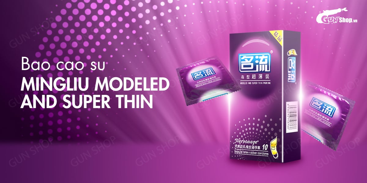  Bỏ sỉ Bao cao su Mingliu Modeled And Super Thin - Siêu mỏng hiện đại - Hộp 10 cái giá rẻ