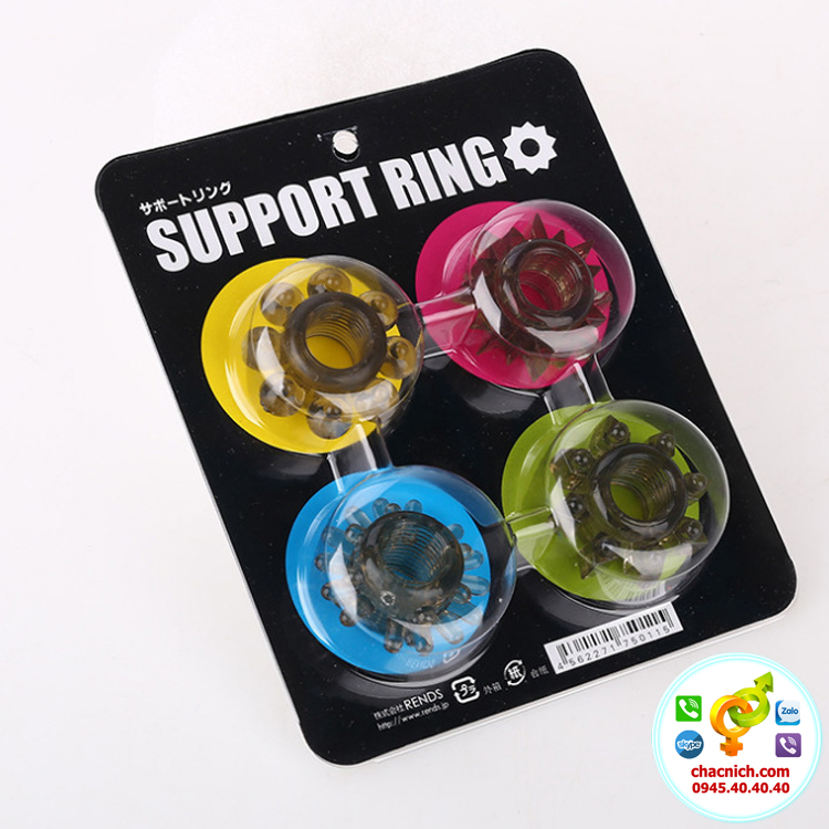 Cung cấp Bộ 4 vòng đeo dương vật silicone cao cấp Support Ring giá sỉ