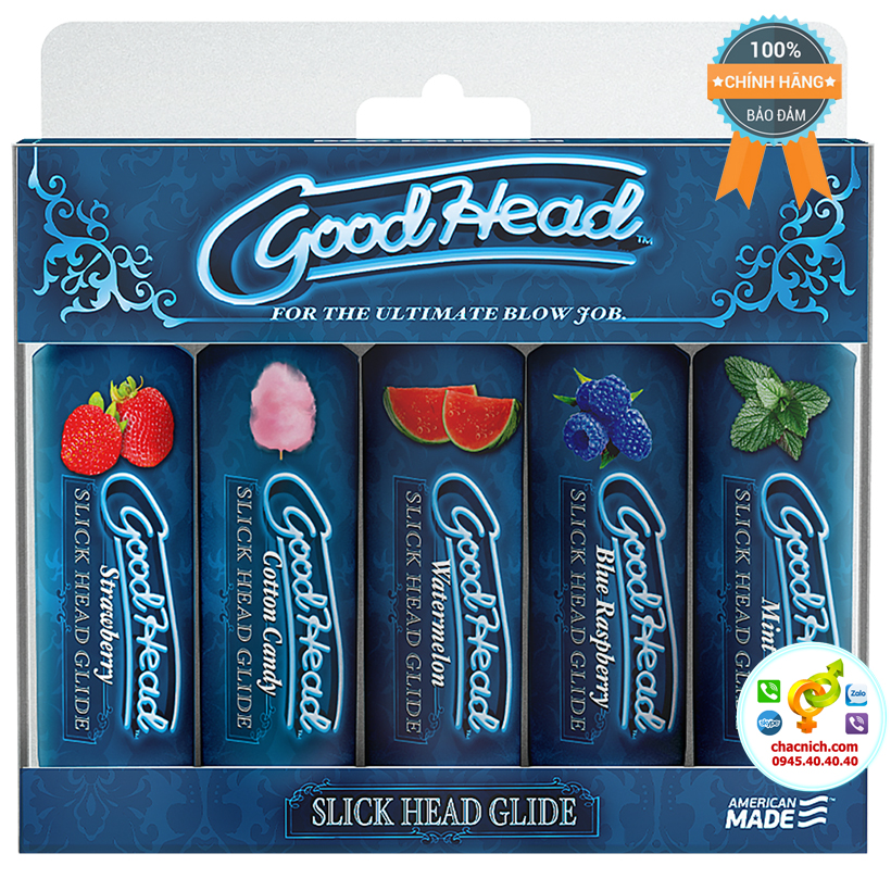  Đại lý Gel quan hệ Oral 5 hương vị tươi mát GoodHead Slick Head Glide hàng mới về