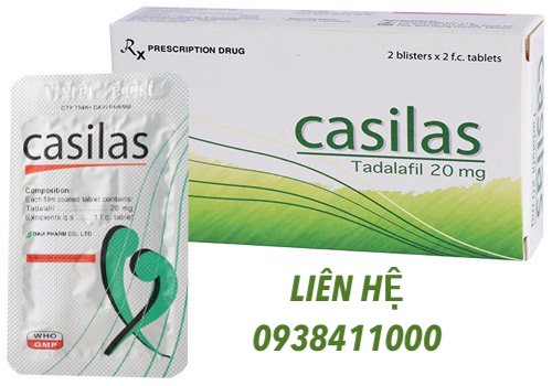  Bảng giá Viên uống Casilas 20mg trị rối loạn cương dương kéo dài thời gian quan hệ thuốc trị xuất tinh sớm chính hãng