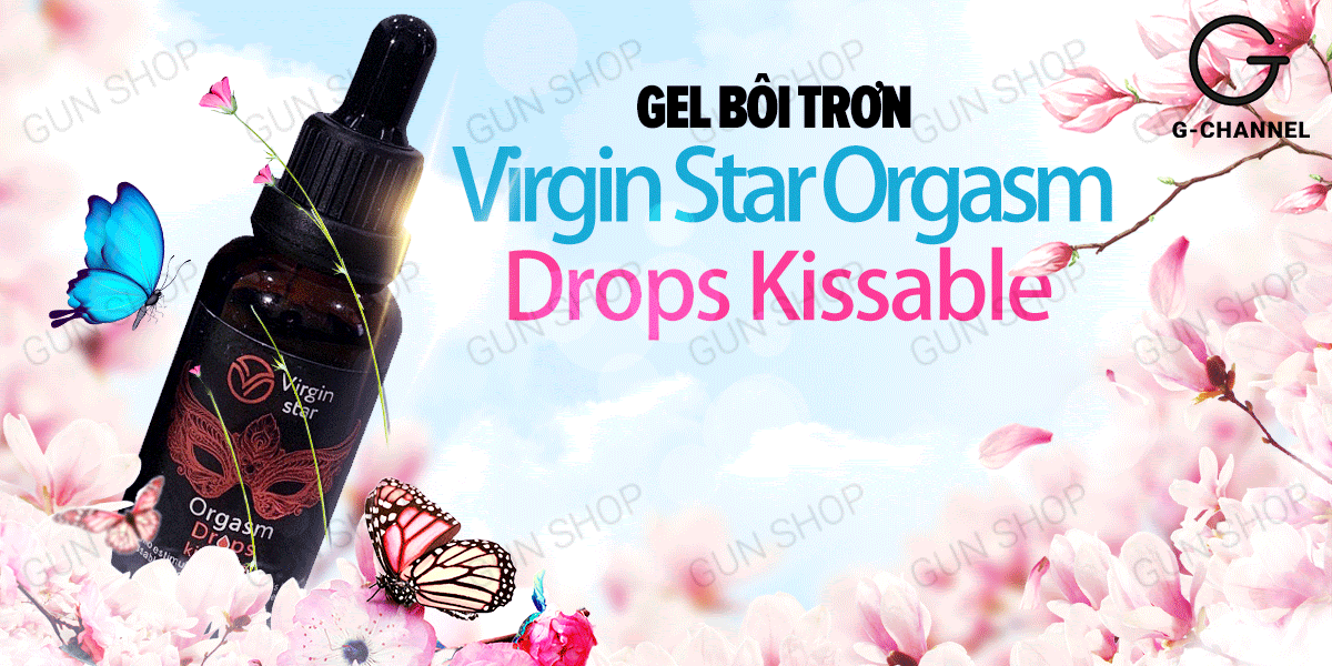 Cung cấp Gel bôi trơn kích thích và tăng khoái cảm nữ - Virgin Star Orgasm Drops Kissable - Chai 30ml cao cấp