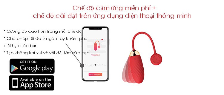 Cung cấp Trứng Rung Cao Cấp Svakom Ella Điều Khiển Qua Điện Thoại – DC89F nhập khẩu