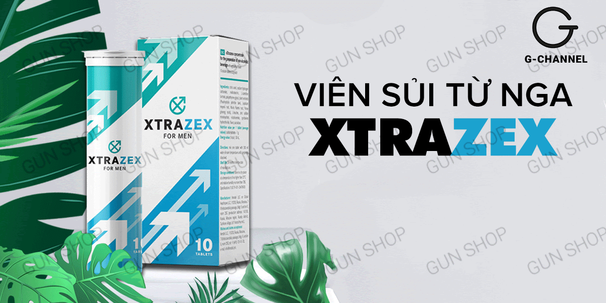  Shop bán Viên sủi hỗ trợ cương dương tăng cường sinh lý Xtrazex - Hộp 10 viên giá sỉ